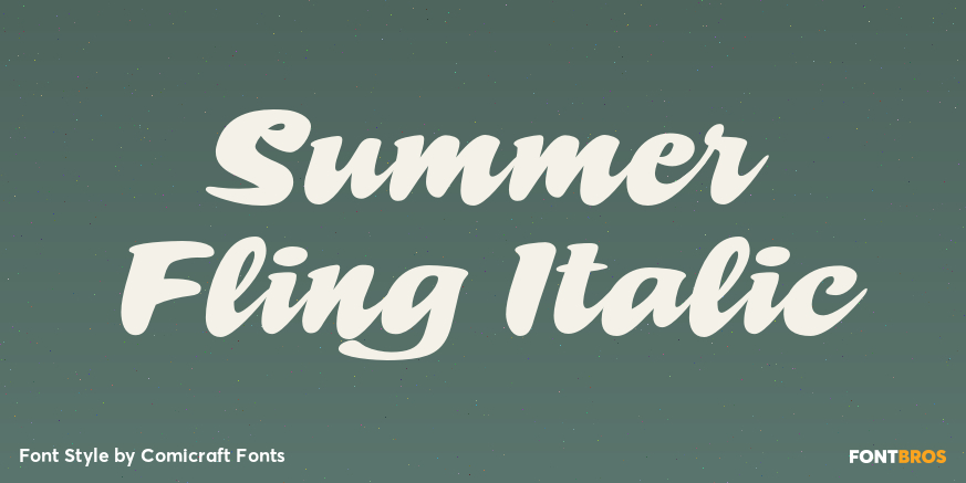 Summer Fling Italic Poster
