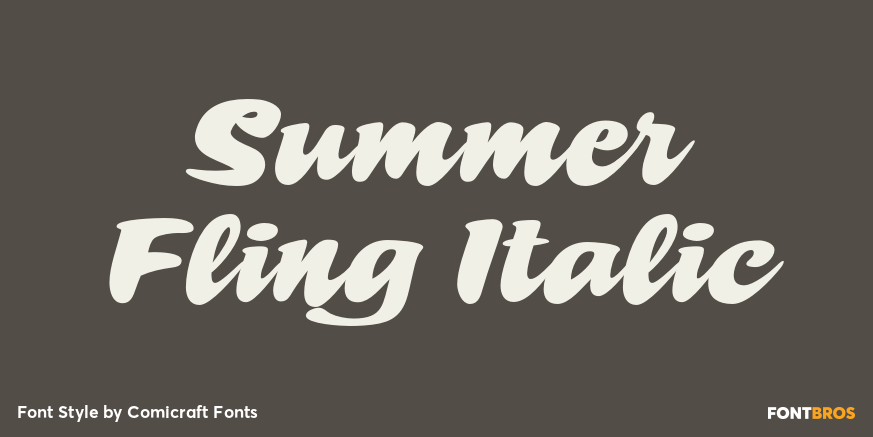 Summer Fling Italic Poster
