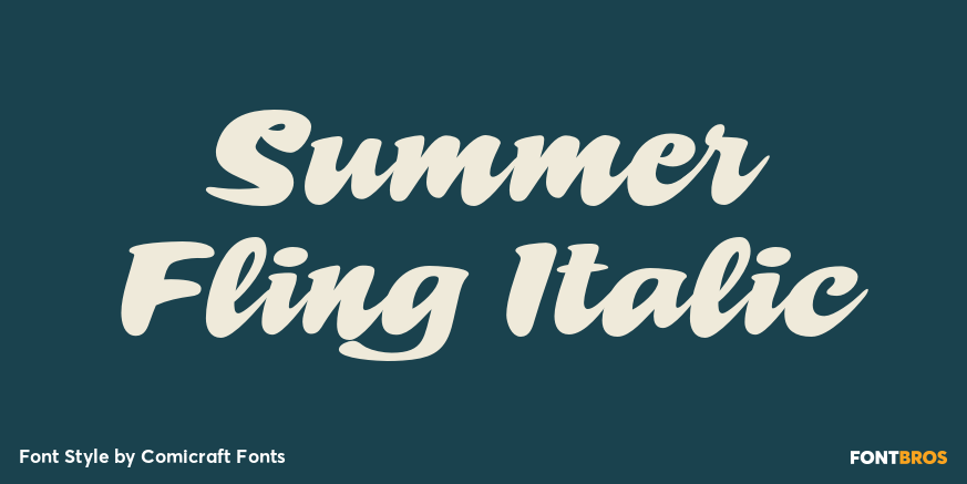 Summer Fling Italic Poster