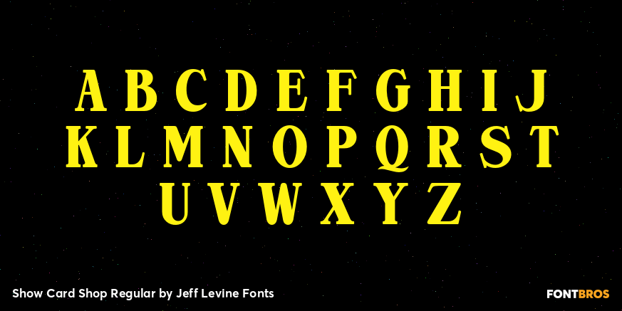 Show Card Shop Regular Font Poster #1