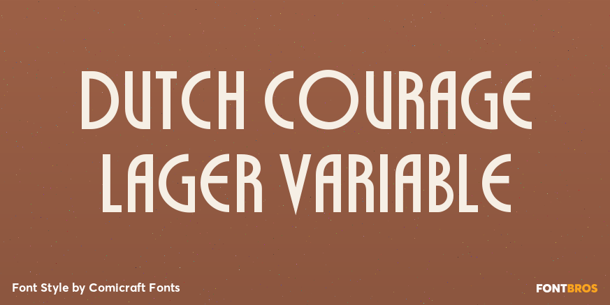 Dutch Courage Lager Variable Poster