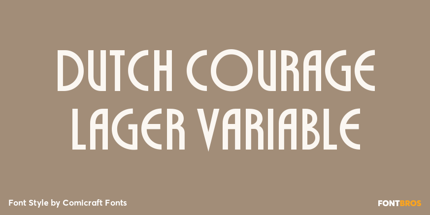 Dutch Courage Lager Variable Poster