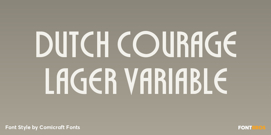Dutch Courage Lager Variable Poster