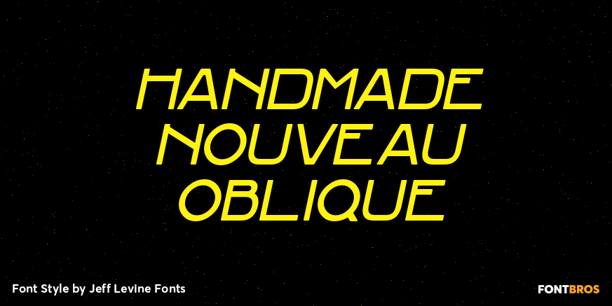 Handmade Nouveau Oblique Poster