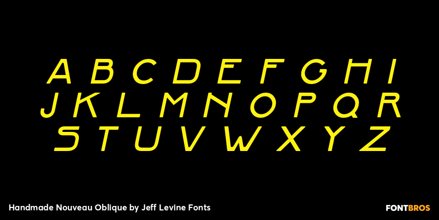 Handmade Nouveau Oblique Font Poster #3