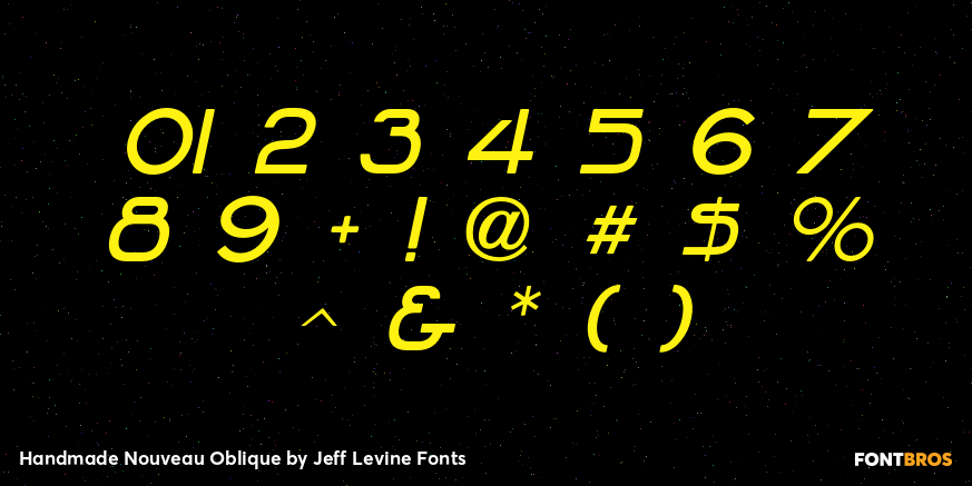 Handmade Nouveau Oblique Font Poster #4