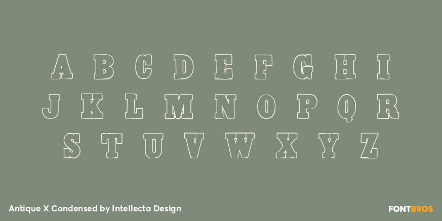 Antique X Condensed Font Poster #2