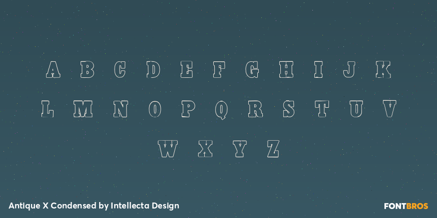 Antique X Condensed Font Poster #3