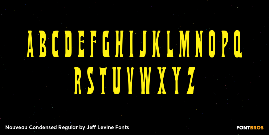 Nouveau Condensed Regular Font Poster #1