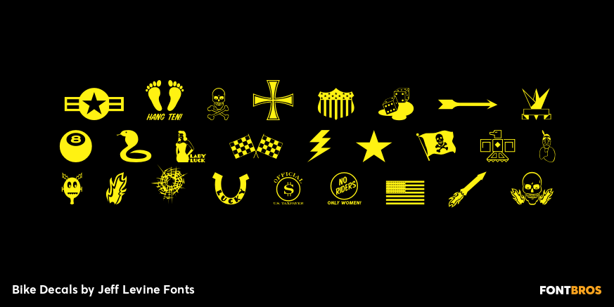 Bike Decals Font Poster #2