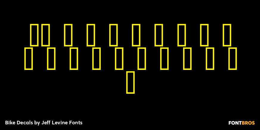 Bike Decals Font Poster #4