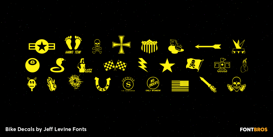 Bike Decals Font Poster #3