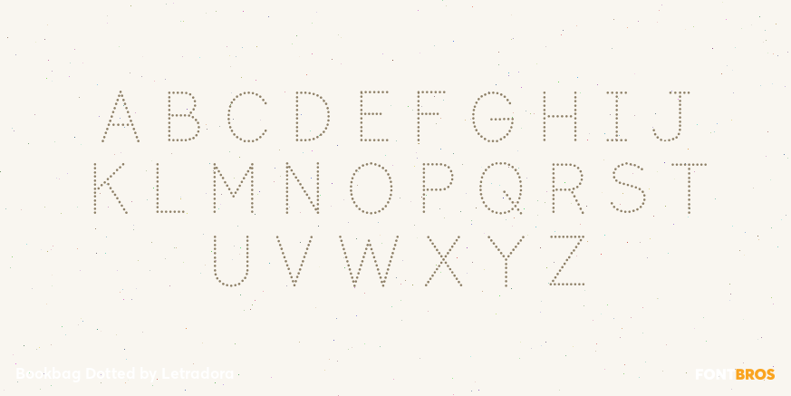 Bookbag Dotted Font Poster #2