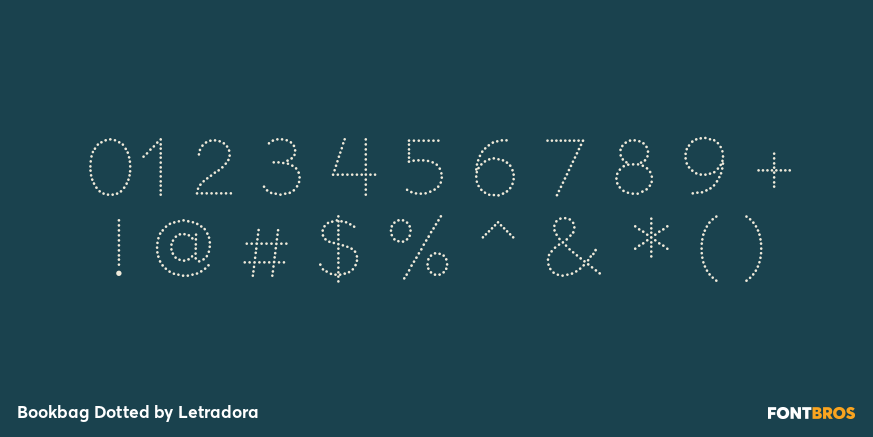 Bookbag Dotted Font Poster #4