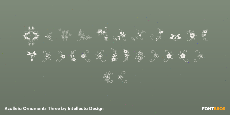 Azalleia Ornaments Three Font Poster #1