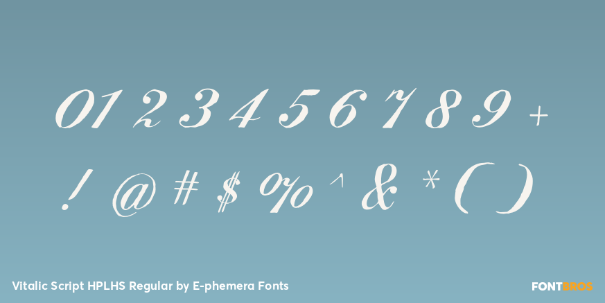 Vitalic Script HPLHS Regular Font Poster #1