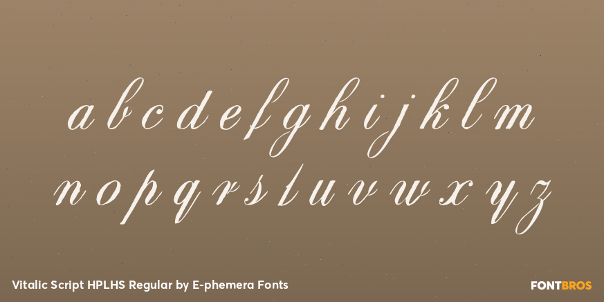 Vitalic Script HPLHS Regular Font Poster #1