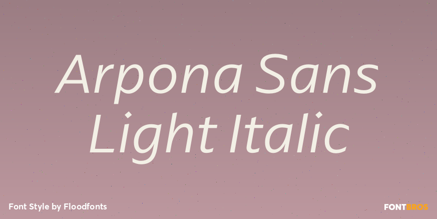 Arpona Sans Light Italic Poster
