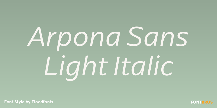 Arpona Sans Light Italic Poster