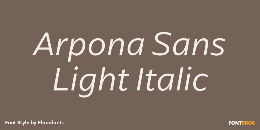 Arpona Sans Light Italic Poster