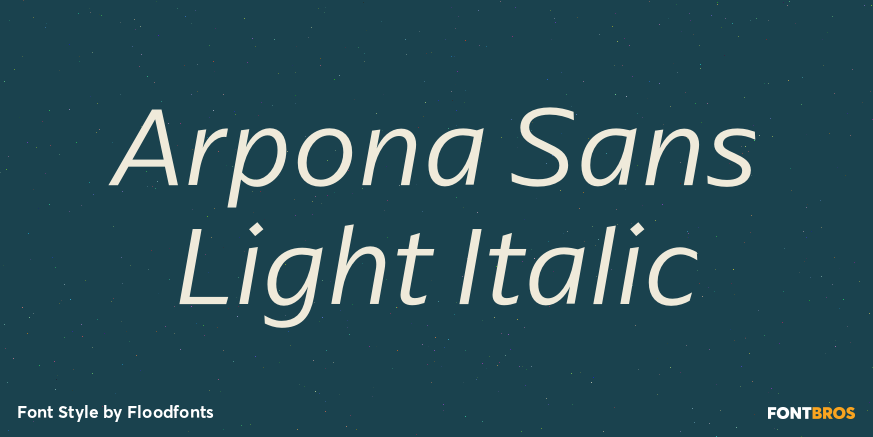 Arpona Sans Light Italic Poster