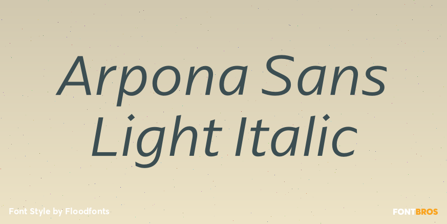 Arpona Sans Light Italic Poster