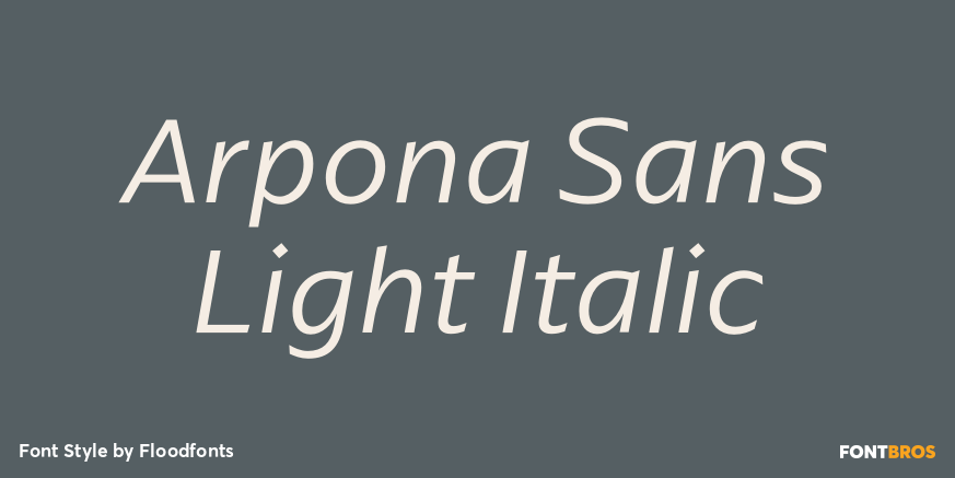 Arpona Sans Light Italic Poster