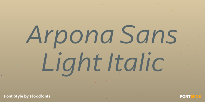 Arpona Sans Light Italic Poster