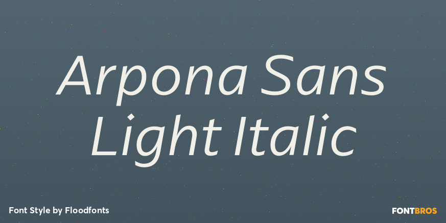 Arpona Sans Light Italic Poster