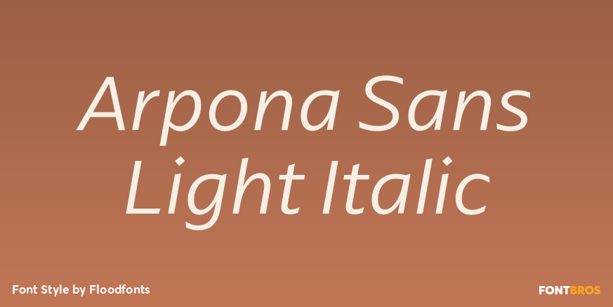 Arpona Sans Light Italic Poster