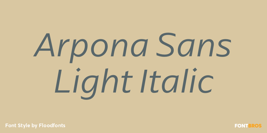 Arpona Sans Light Italic Poster
