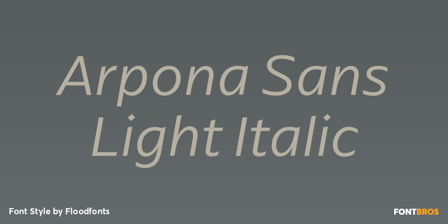 Arpona Sans Light Italic Poster