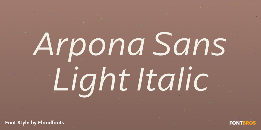 Arpona Sans Light Italic Poster