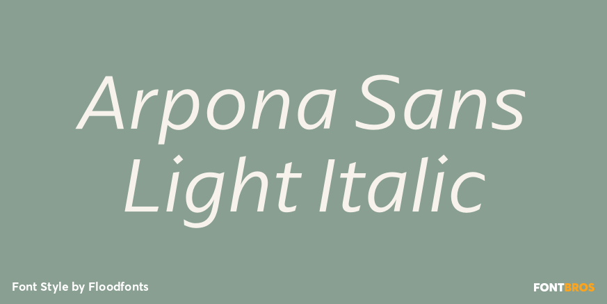 Arpona Sans Light Italic Poster