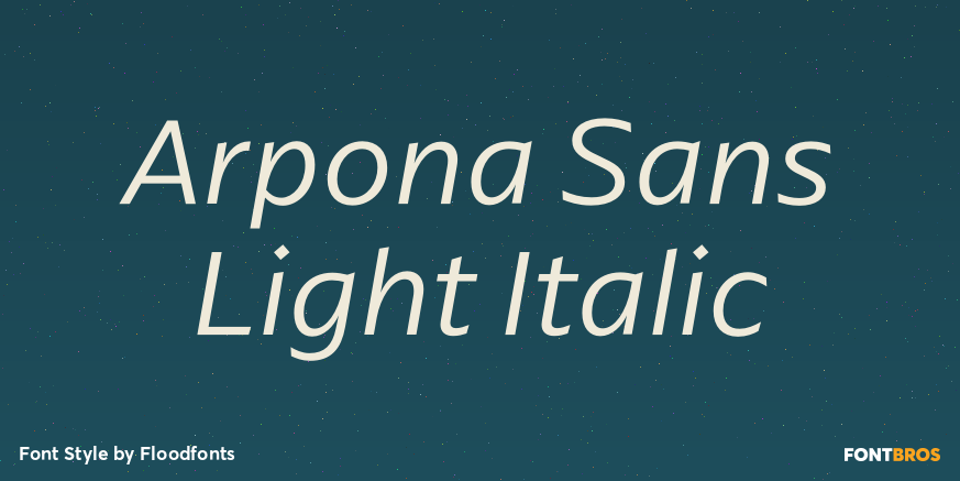 Arpona Sans Light Italic Poster