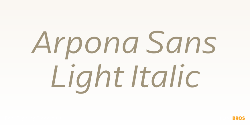 Arpona Sans Light Italic Poster