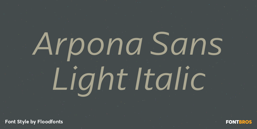 Arpona Sans Light Italic Poster