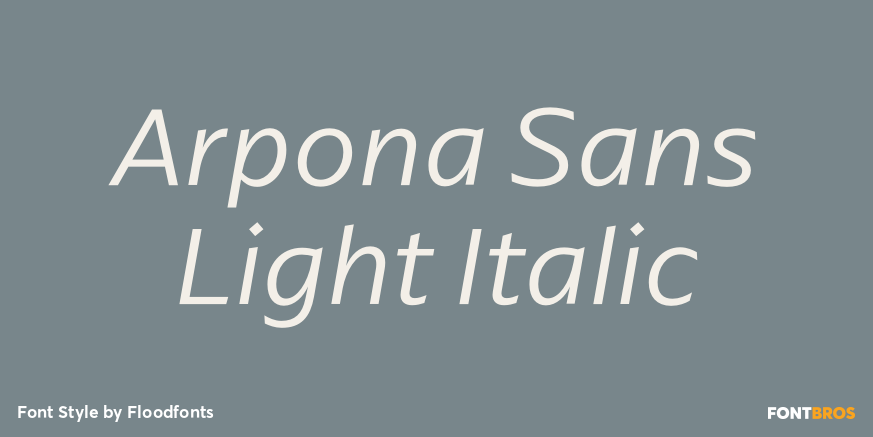 Arpona Sans Light Italic Poster