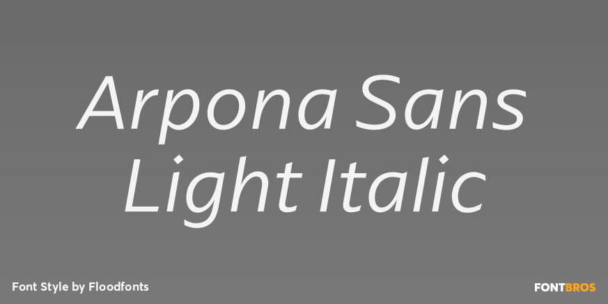 Arpona Sans Light Italic Poster