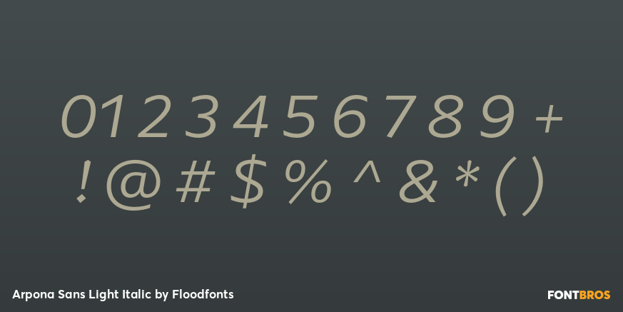 Arpona Sans Light Italic Font Poster #4