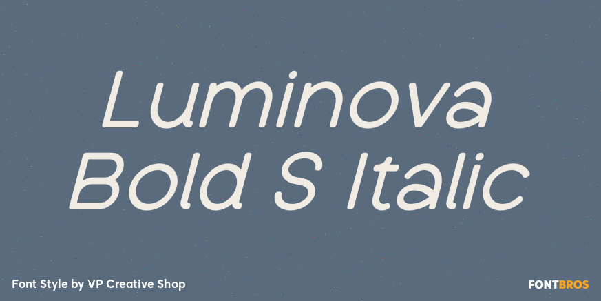 Luminova Bold S Italic Font Poster #1
