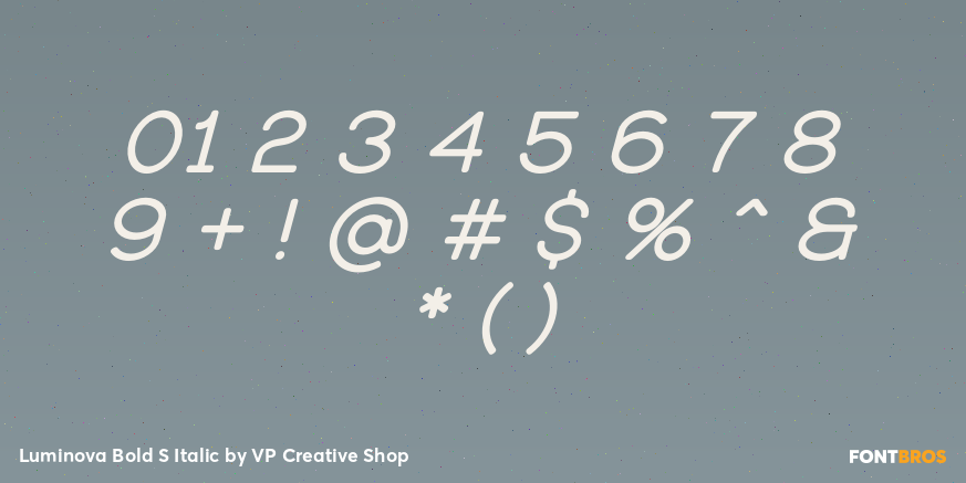 Luminova Bold S Italic Font Poster #1