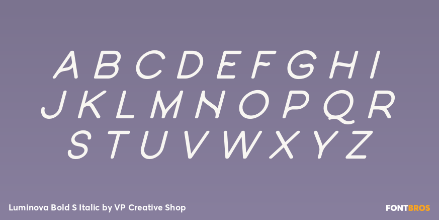 Luminova Bold S Italic Font Poster #1