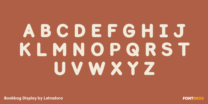 Bookbag Display Font Poster #2