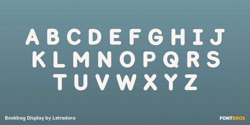 Bookbag Display Font Poster #2