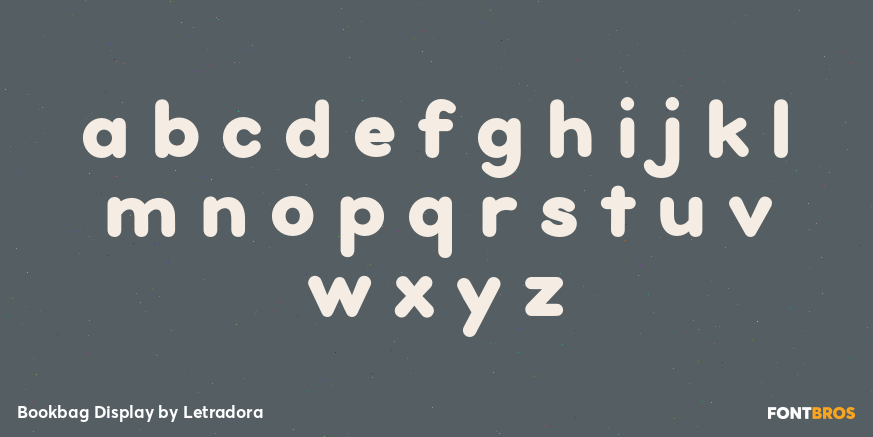 Bookbag Display Font Poster #3