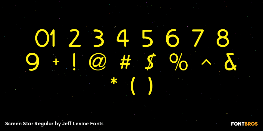 Screen Star Regular Font Poster #4