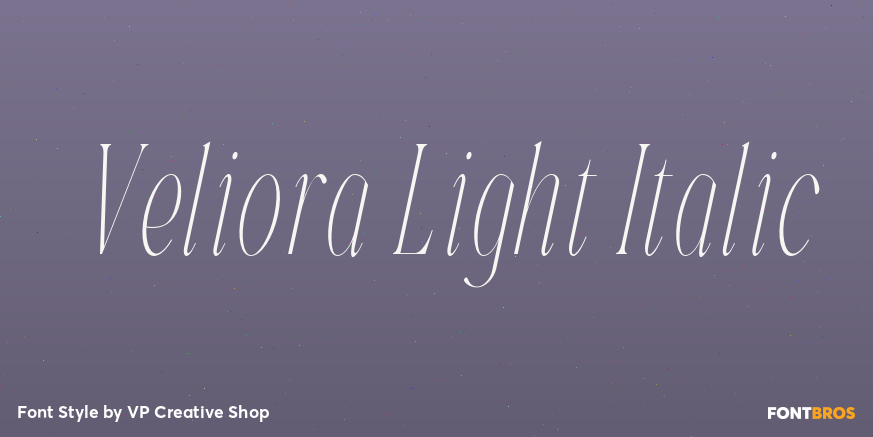 Veliora Light Italic Font Poster #1