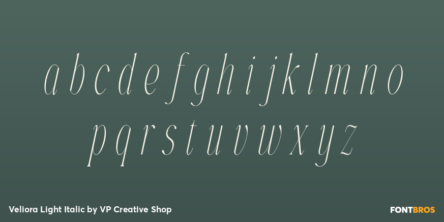 Veliora Light Italic Font Poster #3