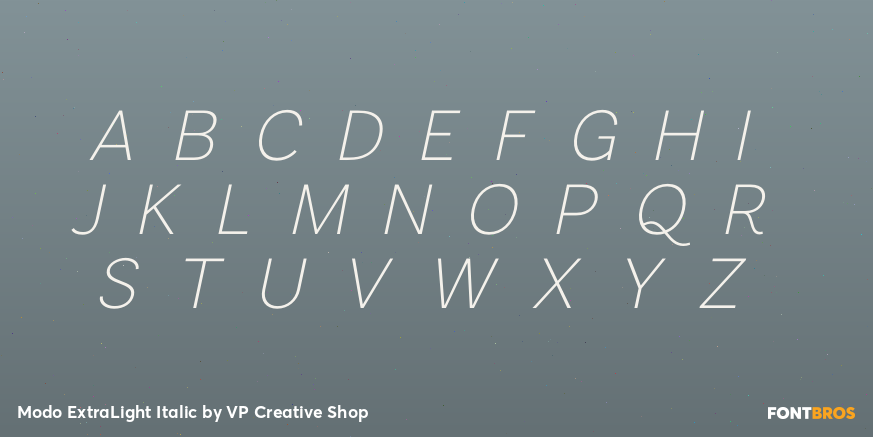 Modo ExtraLight Italic Font Poster #2